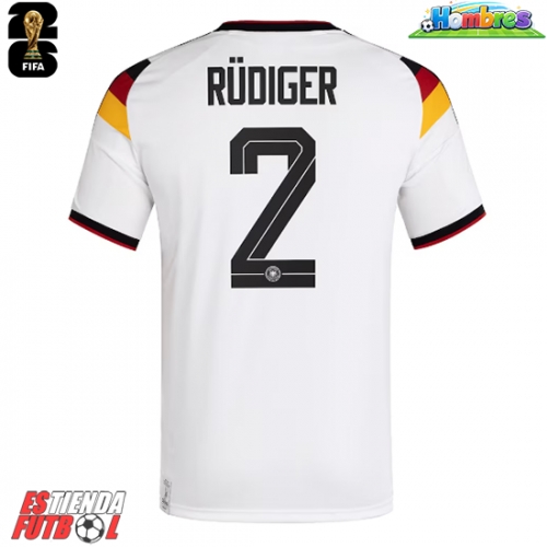 Alemania Antonio Rudiger #2 Primera Equipación Mundial 2026 Manga Corta